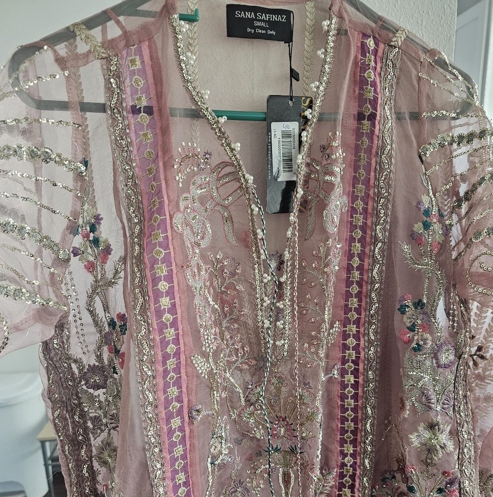 Sana Safinaz Embroidered Sheer Top